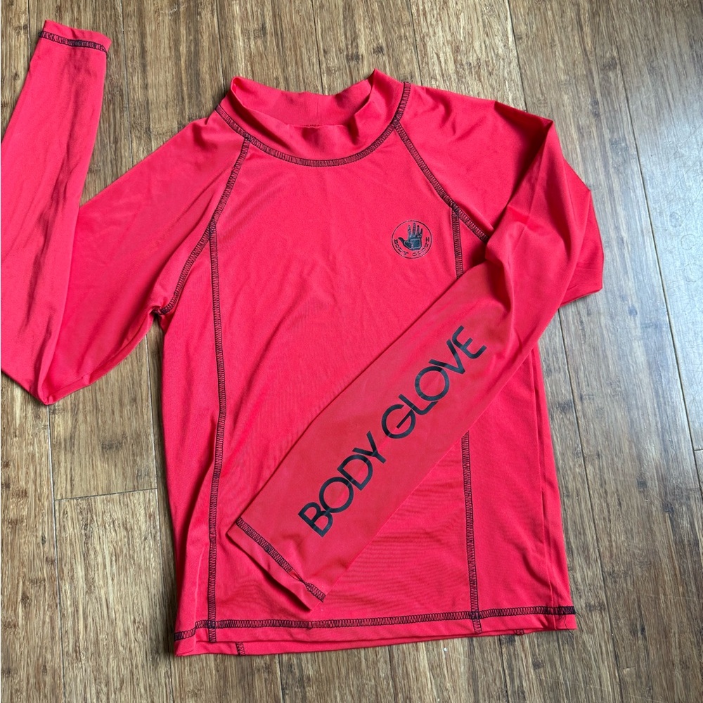 Body Glove- Youth size 14- Red Long Sleeve Rash Guard- runs small! -fits like 12
